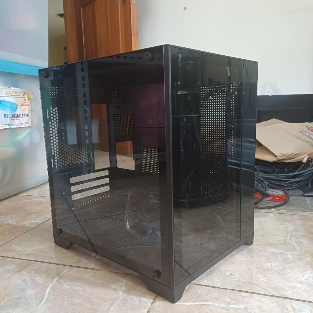 Gamemax Infinity Mini Black | Casing PC M-ATX ITX | CPU PC Case Gaming | Bekas