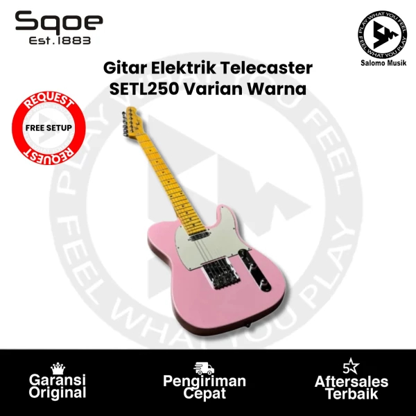 Gitar Elektrik Tele Style Sqoe SETL250 Original Varian Warna