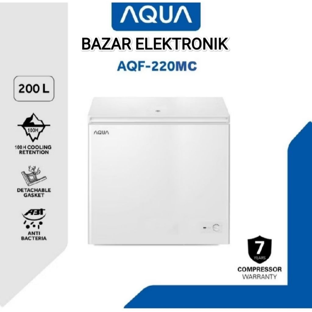 BOX FREEZER AQUA 200 LITER AQF 220MC CHEST FREEZER 200 LITER AQUA AQF-220MC