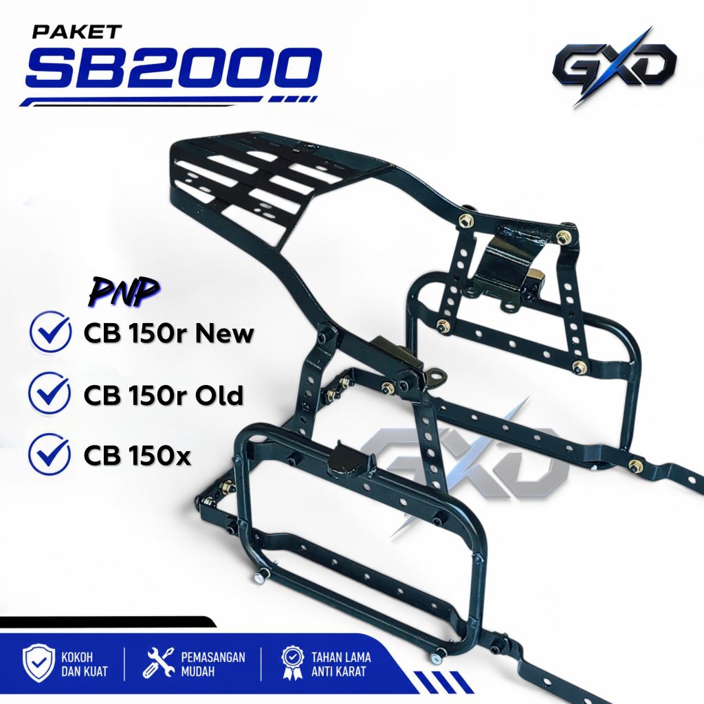PAKET SB2000 PNP CB 150r New/ CB 150r Old/ CB 150X – Paket Side Box & Top Box Touring Kokoh Siap Pas
