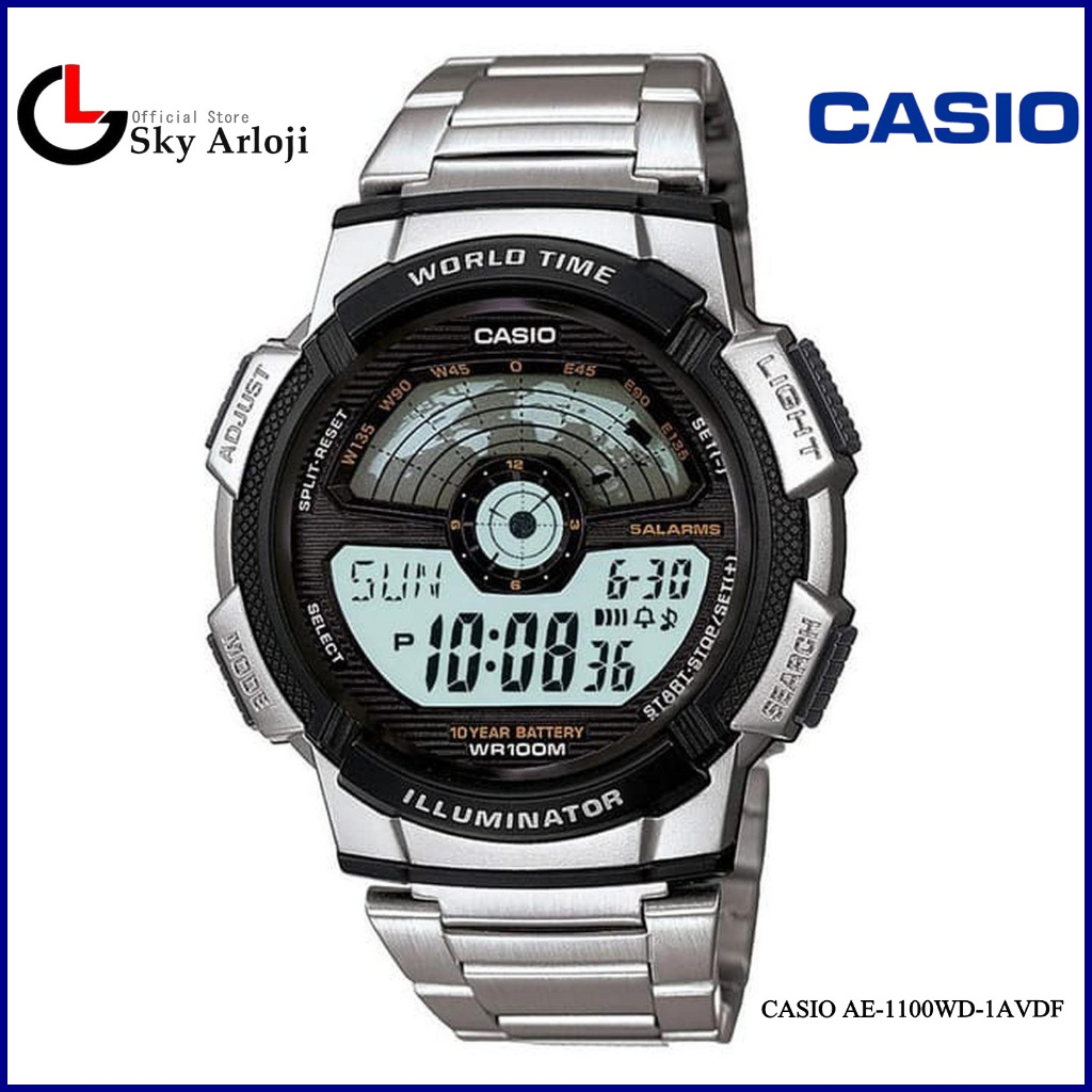 CASIO AE-1100WD-1AVDF Jam Tangan Pria Digital AE1000WD CASIO AE-1100WD-1A