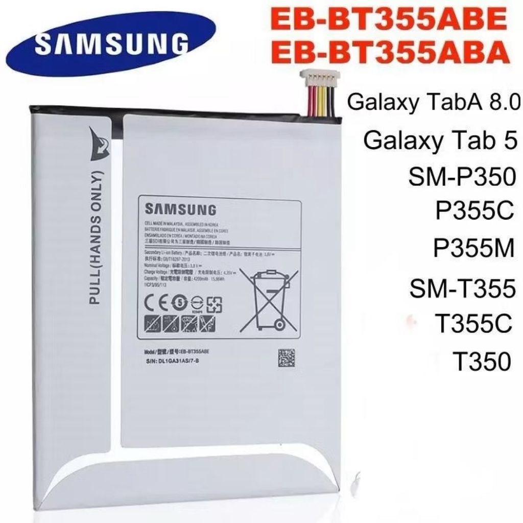 Baterai batre original Samsung Galaxy Tab A 8.0 / Tab 5 / Samsung P350, P355C, P355M / Samsung T355,