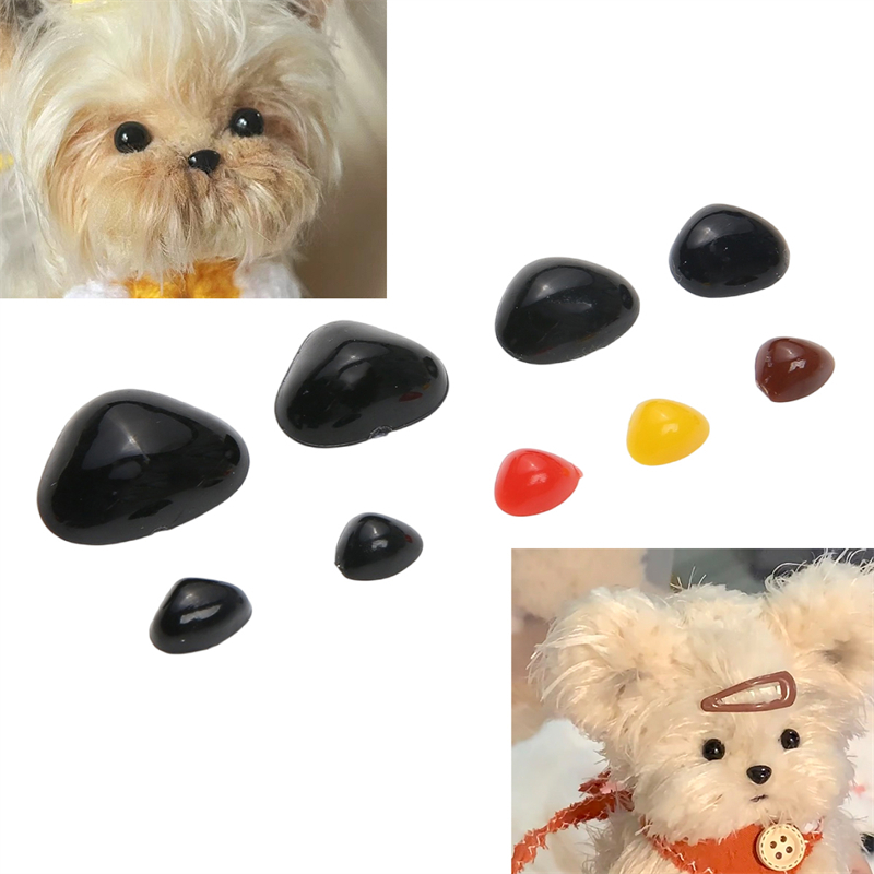 [Daidifen] 50-300pcs Hidung Segitiga Akrilik Hitam - Hidung Pengaman Hewan untuk Boneka Beruang, Pup