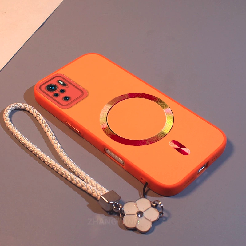 Case Redmi Note 10s 10 pro 4G 5G MAGSAFE Wireless Ultimate ARMOR Orange Casing Softcase