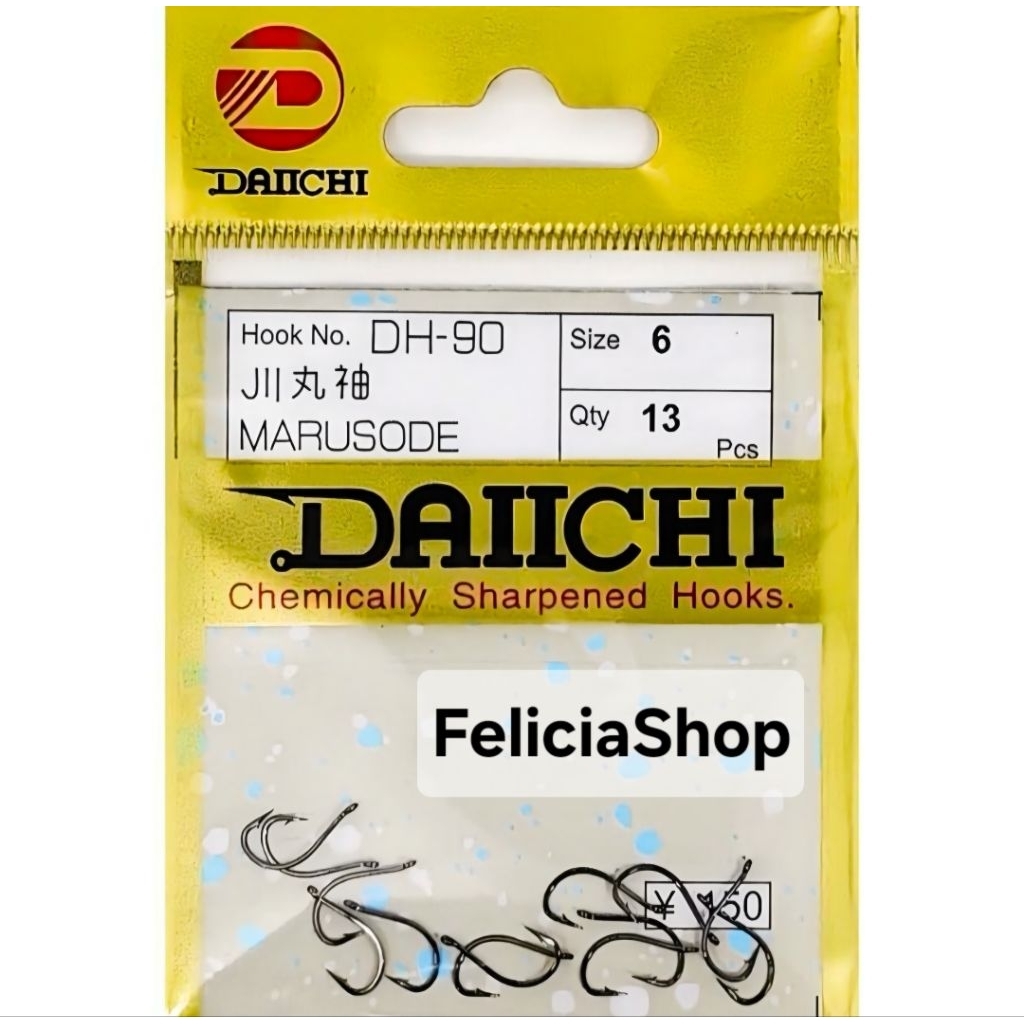 Kail Pancing Daiichi DH 90 Marusode Type Kecil Lubang Mata Kail Hook Daichi 90 No 5 6 7 8 9 Original