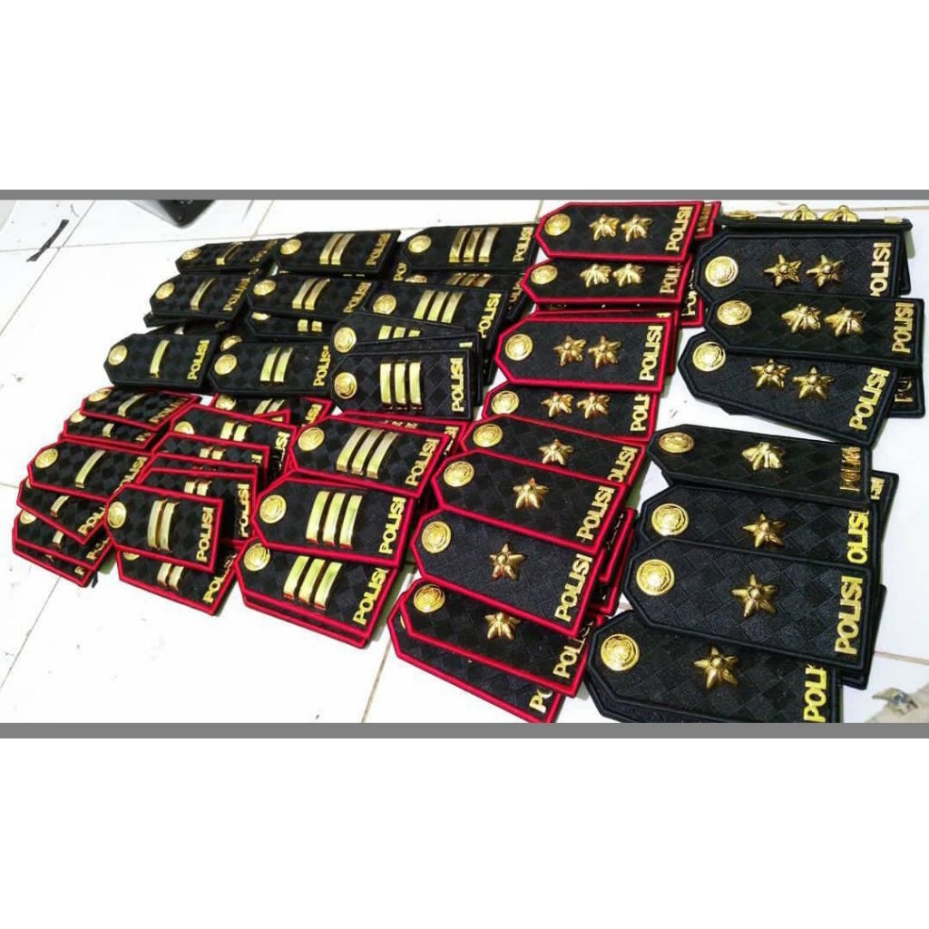 ATRIBUT POLRI  SET ATRIBUT KOMPOL / MONOGRAM POLRI / PIN SAR /  PIN SELAM POLRI  PAKET HEMAT