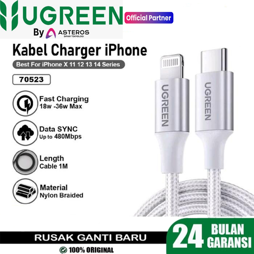 Ugreen 70523 Kabel USB Type C to Lightning / Kabel Iphone Ugreen Kabel iPhone Type-C Lightning  Ugre