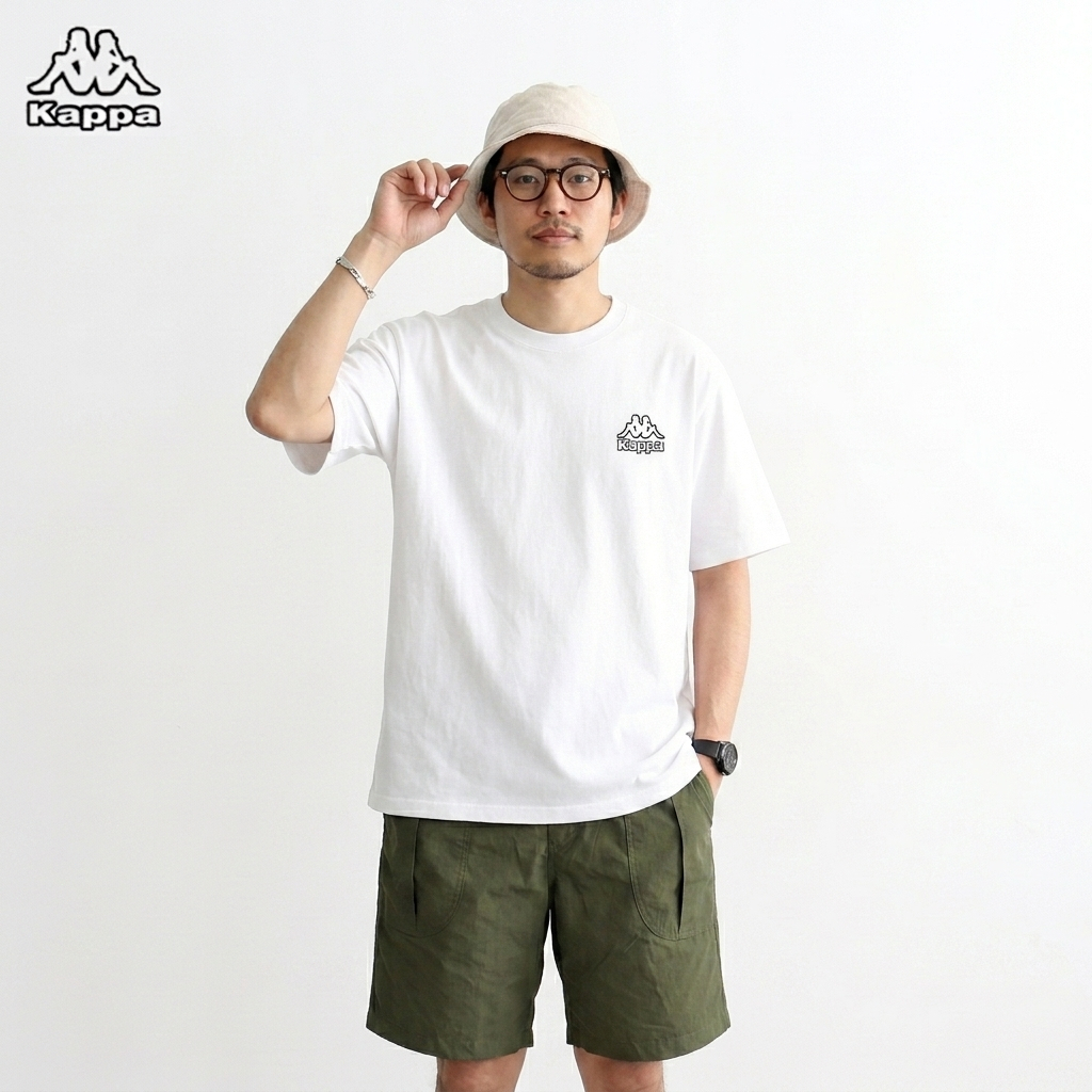 Kappa Original T-Shirt Unisex Gente In Movimento Arch || Kaos Lengan Pendek Kappa Original O-Neck Ka