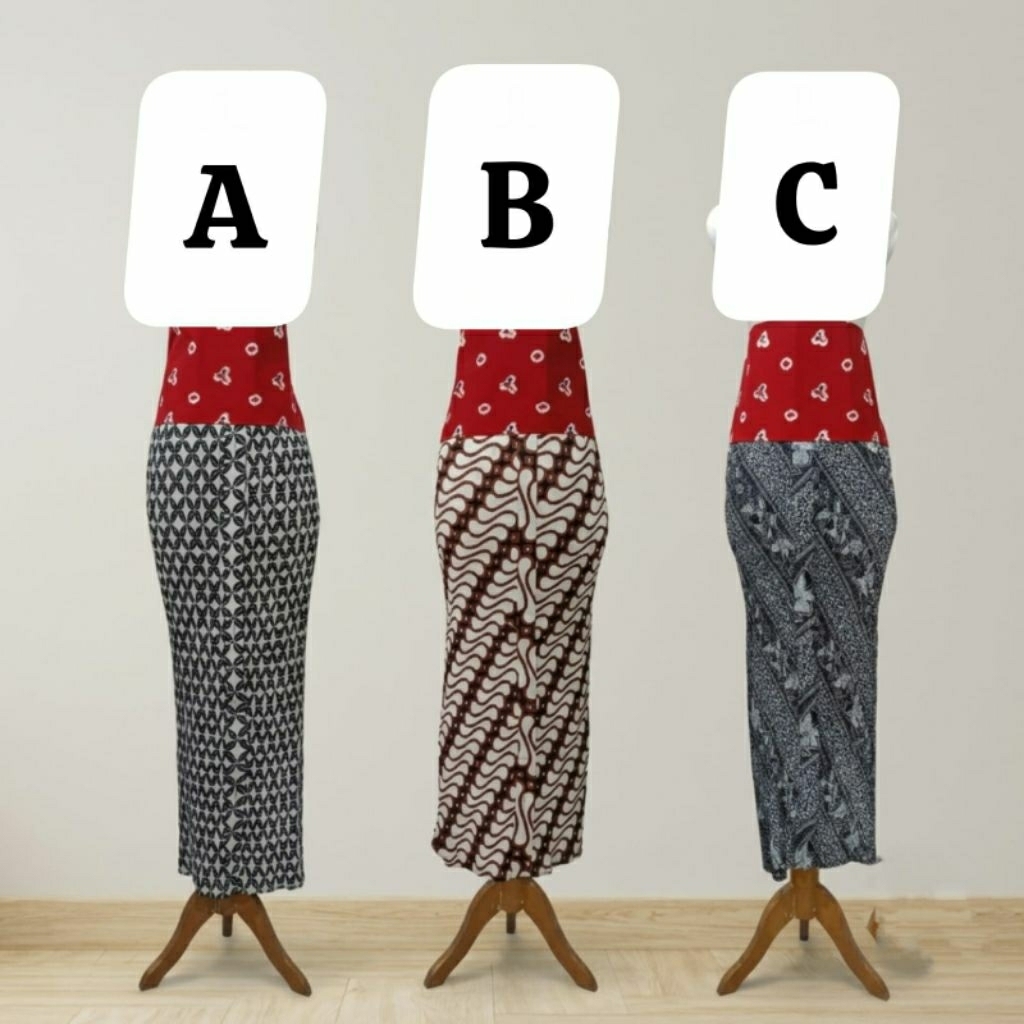 rok plisket batik / dewasa / rok jarik instan jumbo