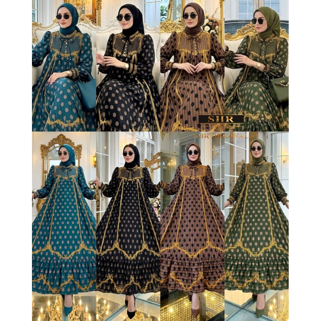 SHR MIDI DRESS POLKA ORI BY SHR