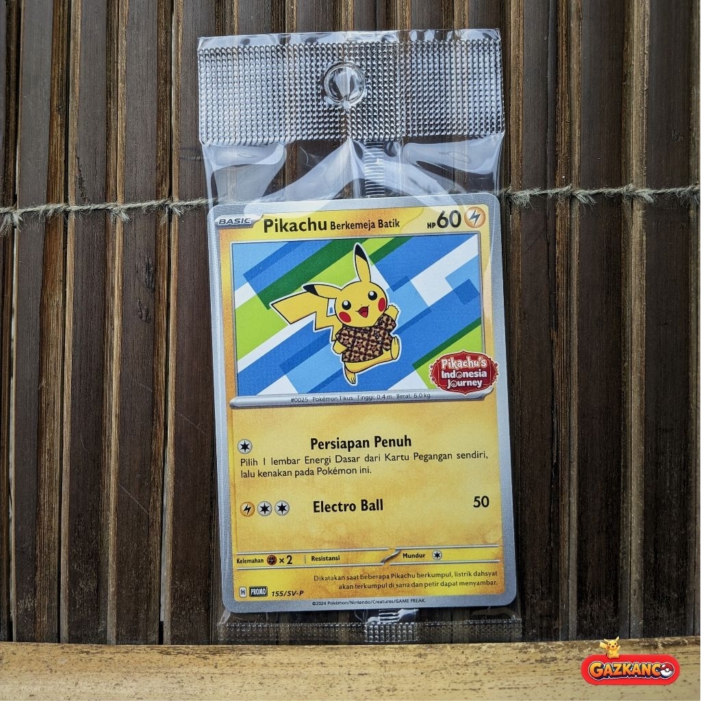 Pikachu Berkemeja Batik - Batik Staryu Promo 155/SV-P Sealed Original