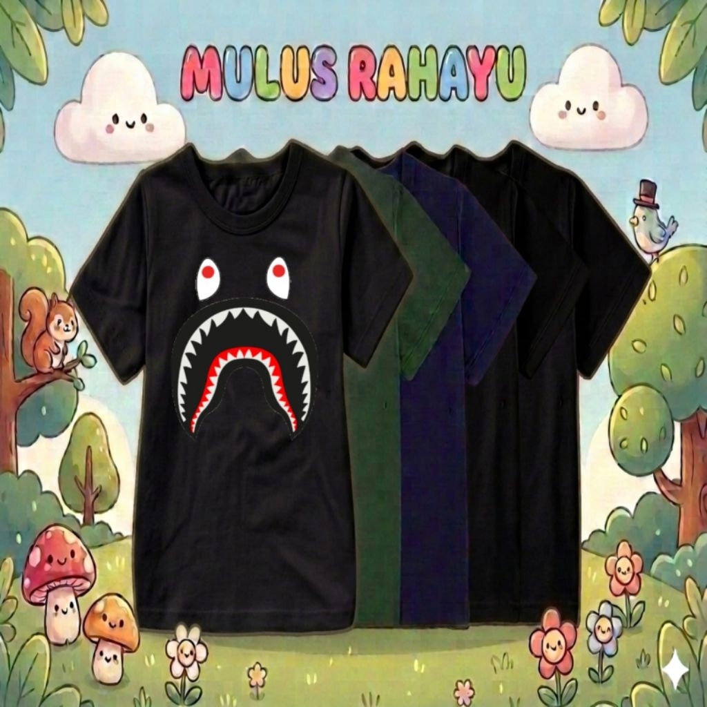 kaos anak Bape Shark