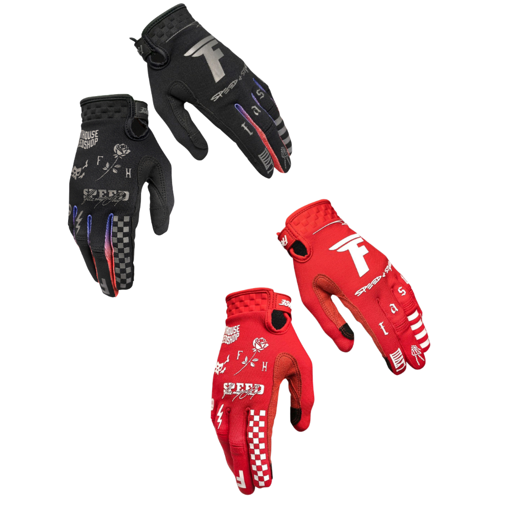 GLOVES FASTHOUSE BURN FREE SPEED STYLE BLACK HITAM RED MERAH
