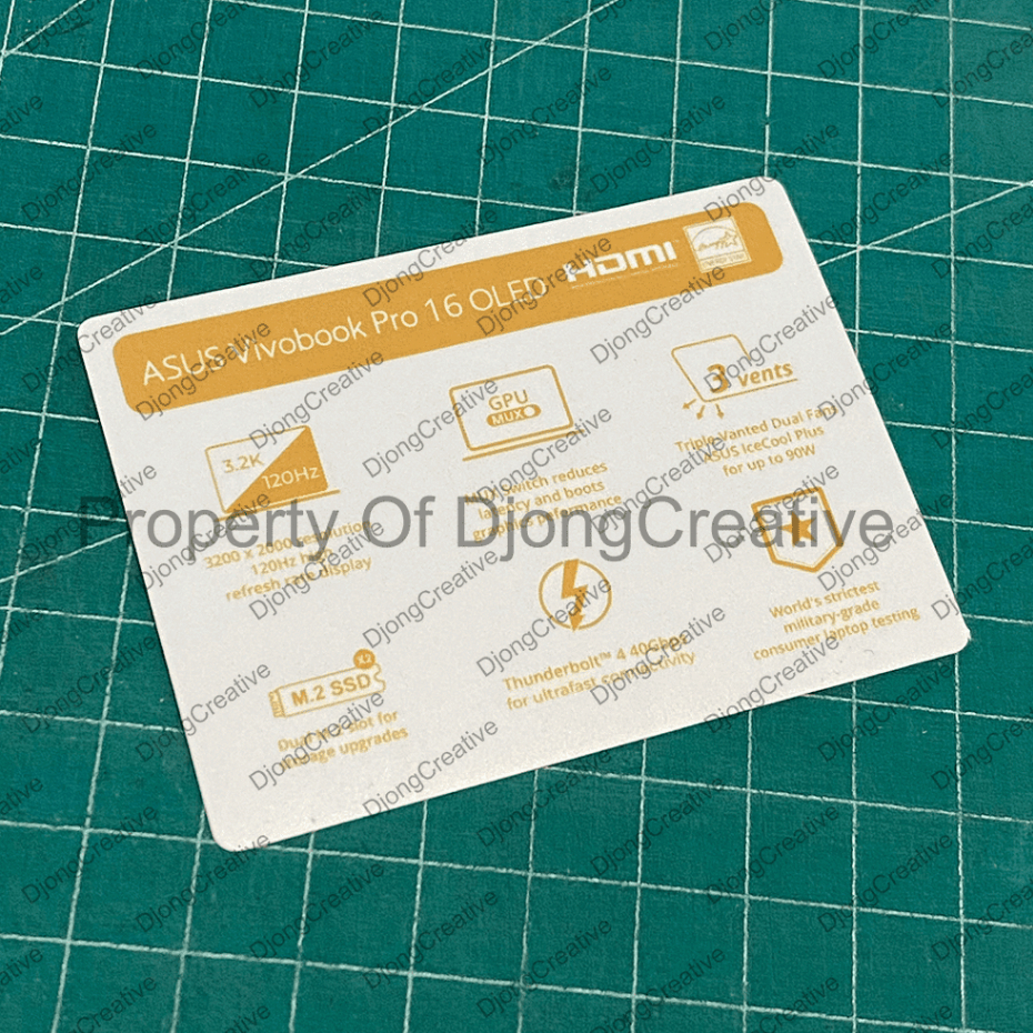 Stiker Spesifikasi Laptop Asus Vivobook Pro 16 OLED