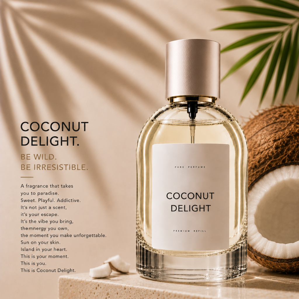 PURE PERFUME Coconut Delight | Coconut Vanilla Tropical Bliss