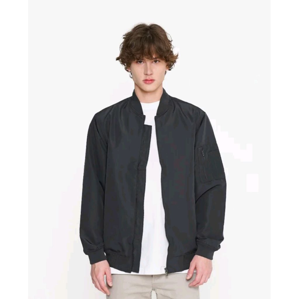 Preloved Erigo Bomber Jaket Kiev Dark Grey Size L