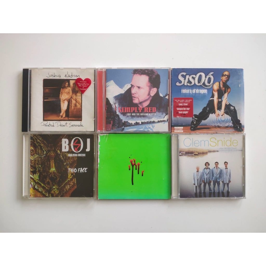 Paket 6 CD pop/rock impor: JOSHUA KADISON + SIMPLY RED + SISQO + B.O.J. + DOES IT OFFENDED YOU YEAH 