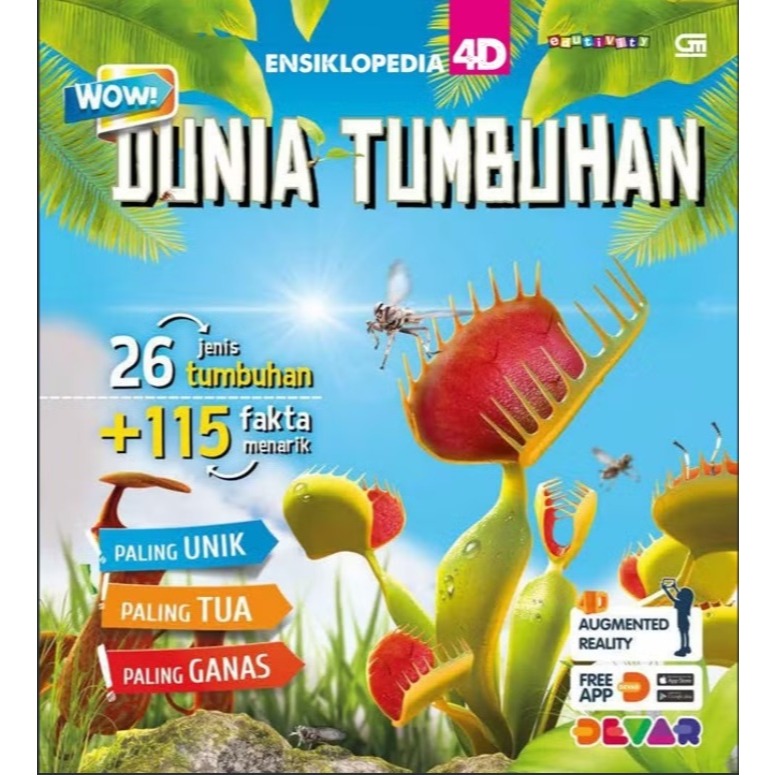 Ensiklopedia 4D Dunia Serangga - 18 Serangga & 177 Fakta, Augmented Reality, Full Color - Dunia Sera