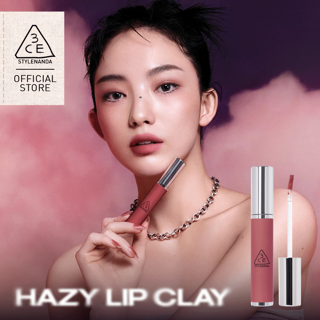 3CE Hazy Lip Clay ORIGINAL Lip Cream Intense Matte Tahan Lama Ringan Hydro-clay Korean Make up Lip g