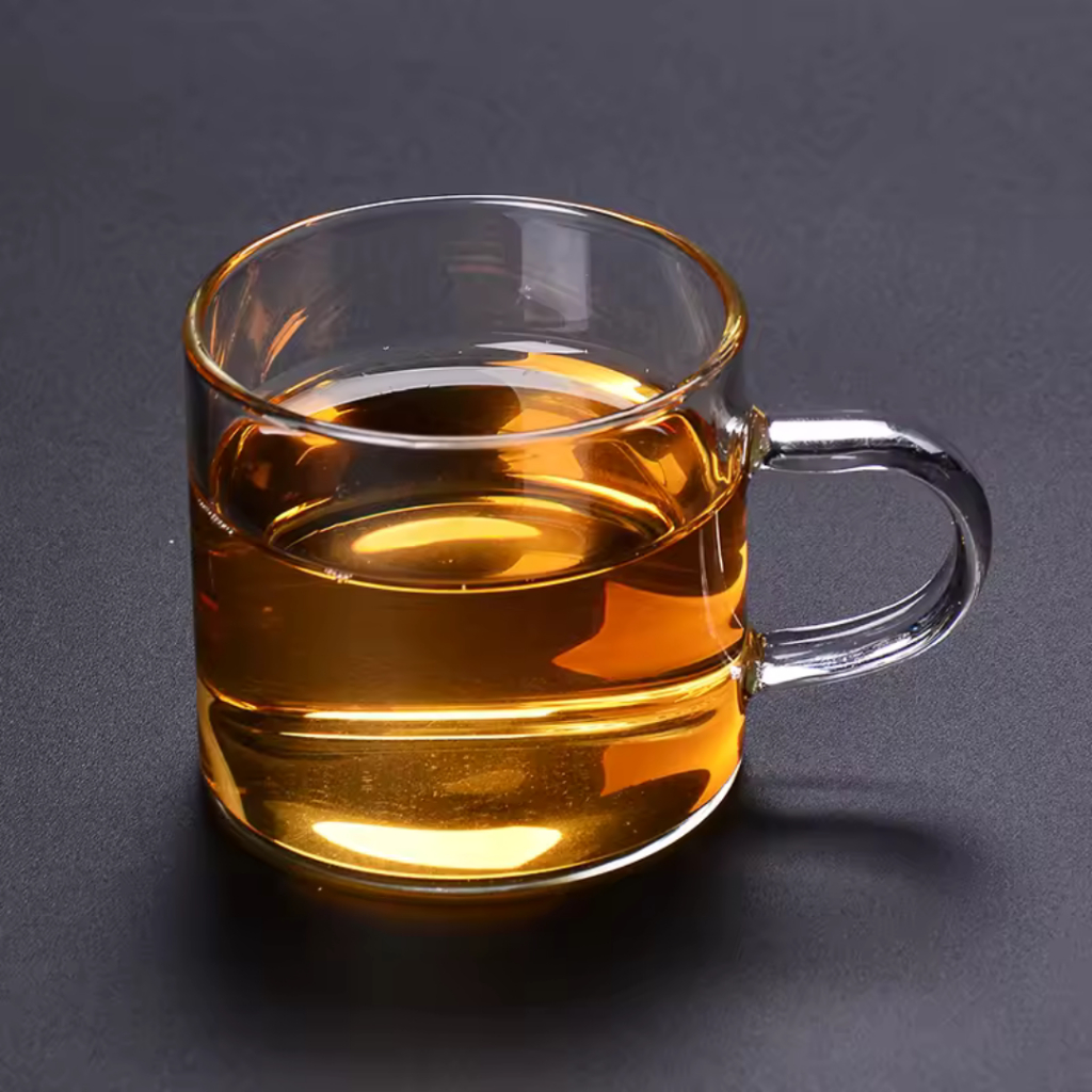 Set Tea Coffee Cup 120ml Isi 6 | Cangkir Kaca Bening Tahan Panas