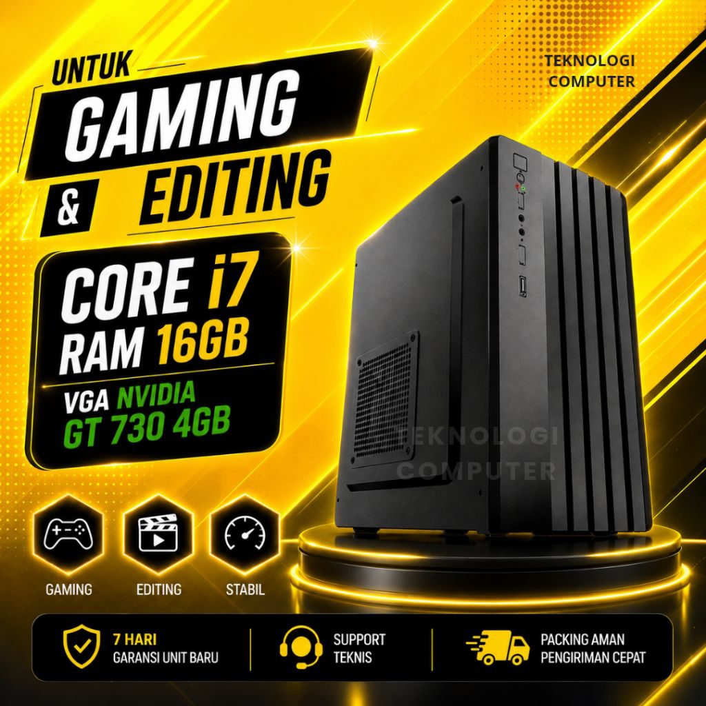 Core i7 | VGA 4 GB | PC Only | Gaming Editing Rendering | CPU Komputer Rakitan