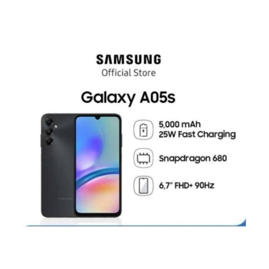 HP SAMSUNG GALAXY A05S 6/128 GB - SAMSUNG A05S RAM 6GB ROM 128GB GARANSI RESMI