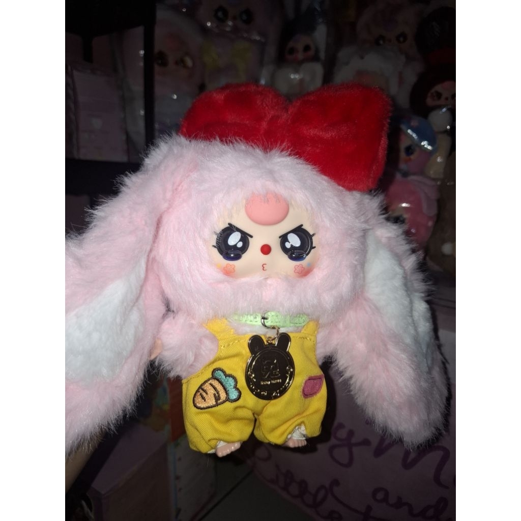 baby three shio bunny pink mata nangis poni pink ganci plush
