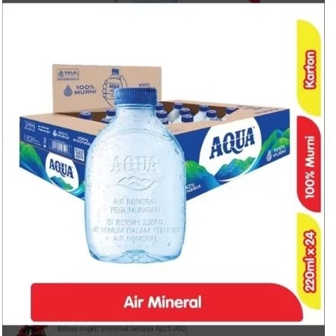aqua botol mini estetik 220 ml