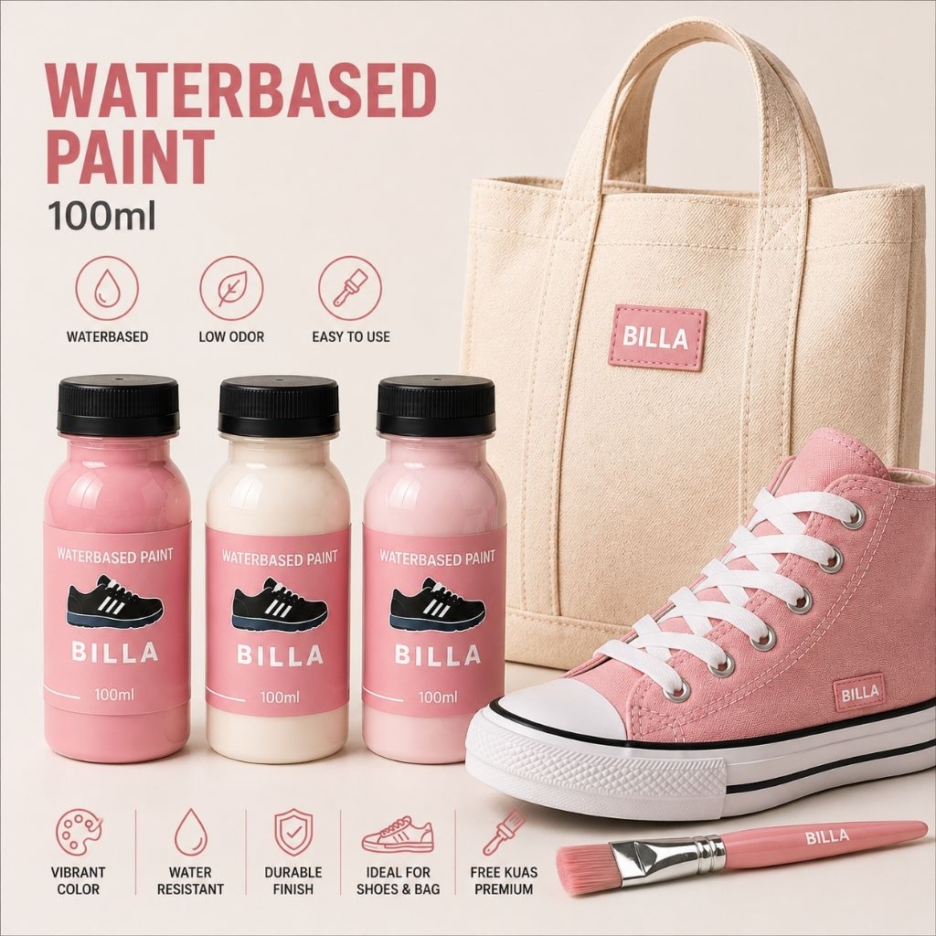 cat sepatu/cat kanvas 100ml cat waterbased murah anti luntur