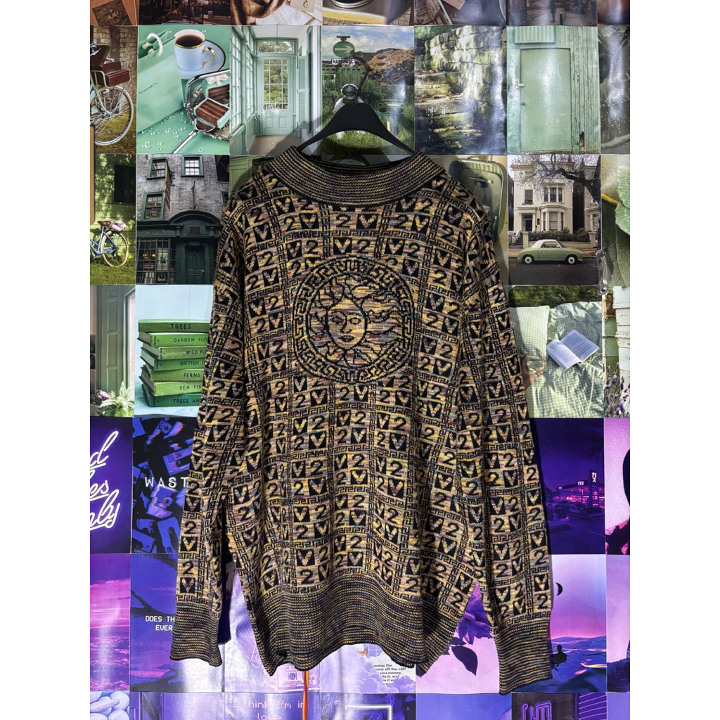 Versace Medusa Retro Crewneck Sweater Knitwear Preloved