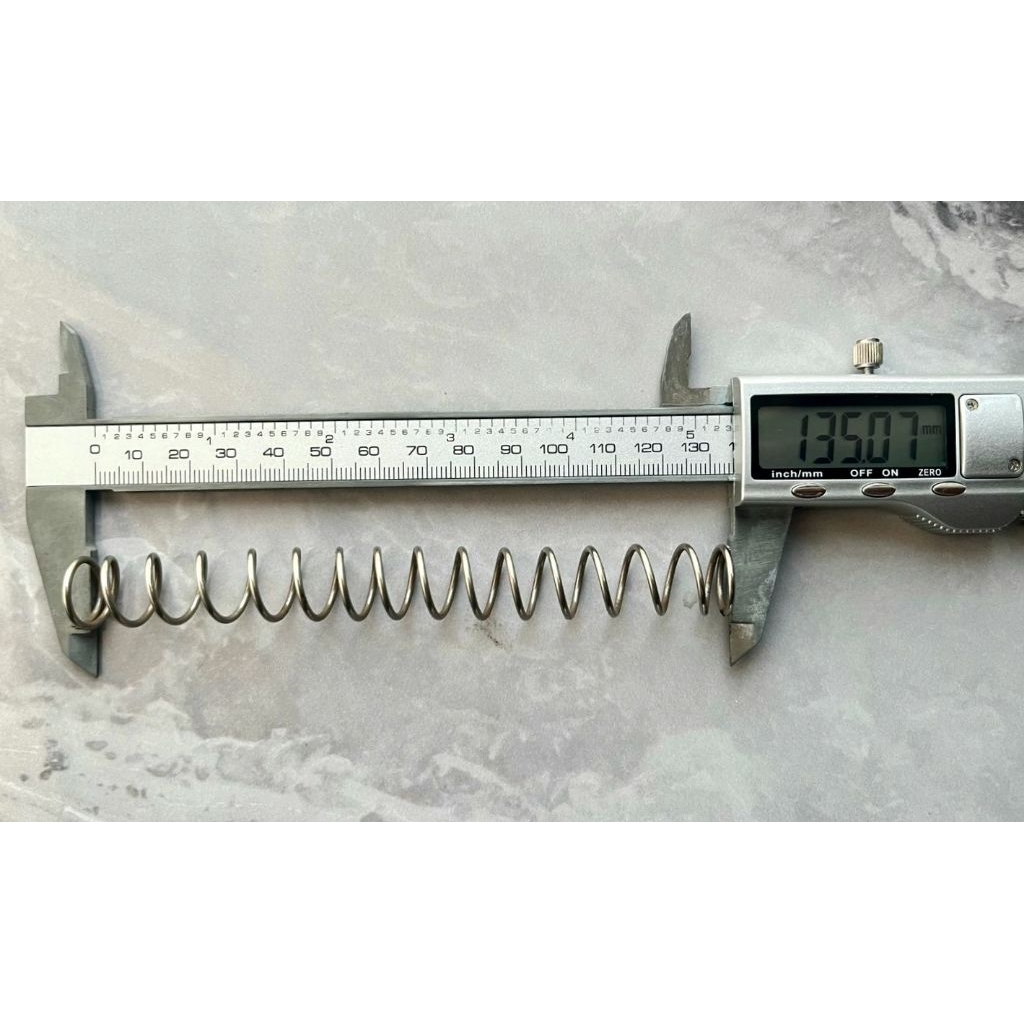 SPRING/PER TEKAN STAINLESS 1.5 mm x Diameter dalam 12 mm x Diameter luar 15 mm x Panjang 135 mm