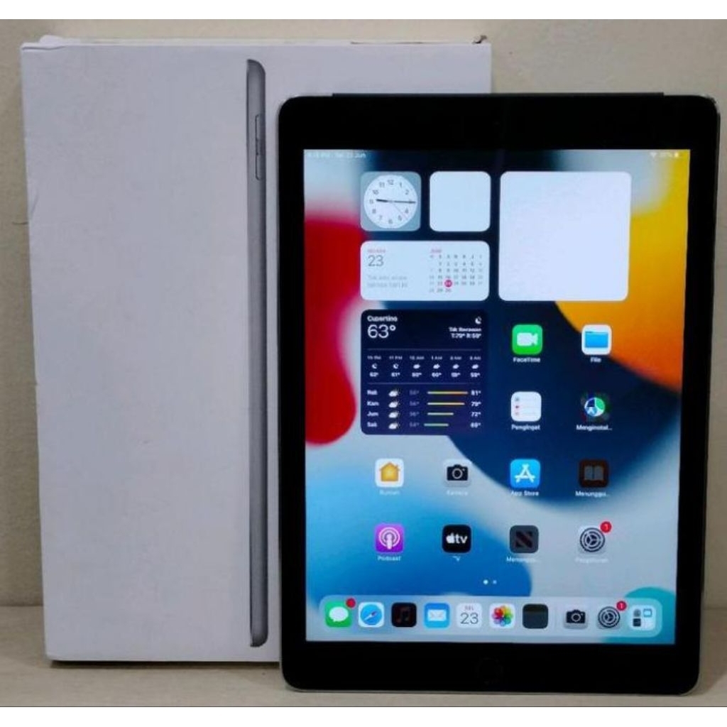 iPad Air 2 Wifi 128GB Fullset Normal Mulus Bebas Reset MURAH