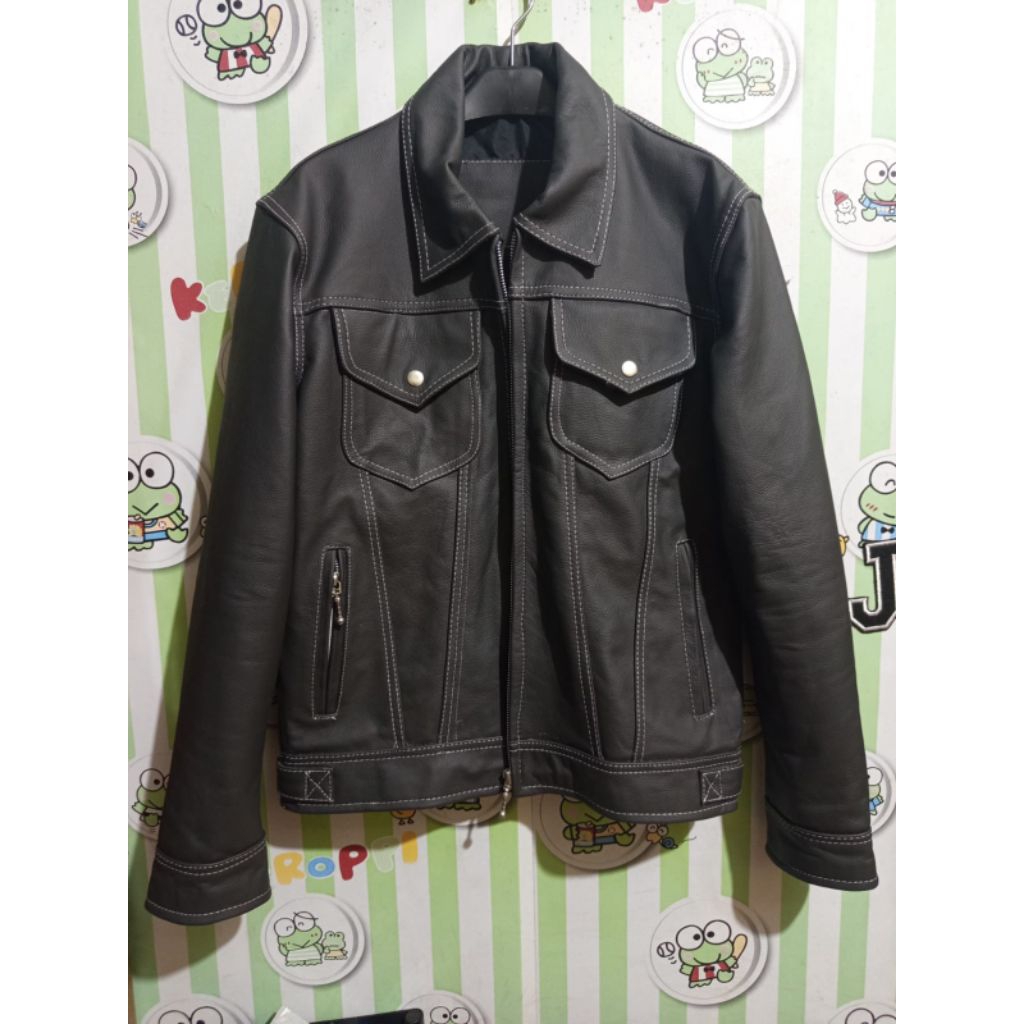 jaket kulit asli RLC MODEL LEVISAN COANTRY size m