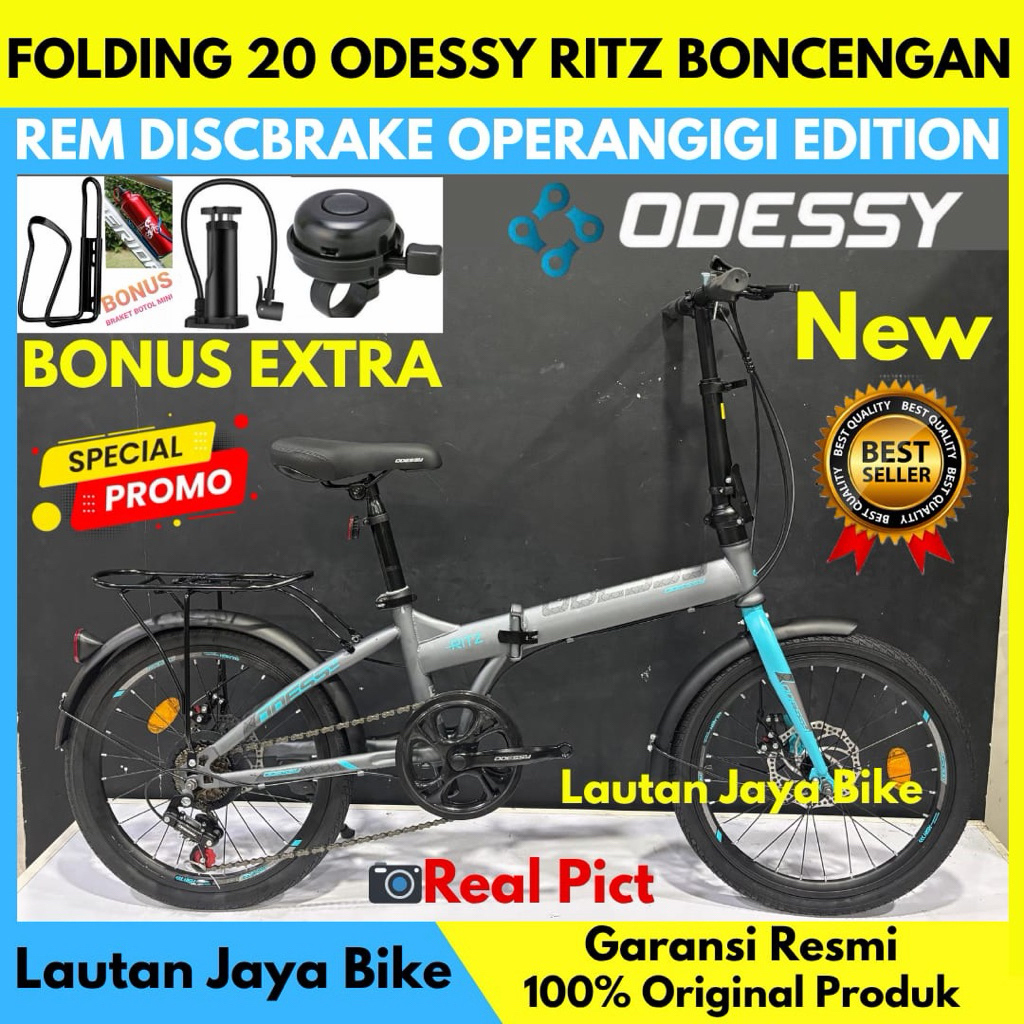 Sepeda Lipat 16 20 inch Odessy Ritz Boncengan 7speed Disc Brake Operangigi Terbaru