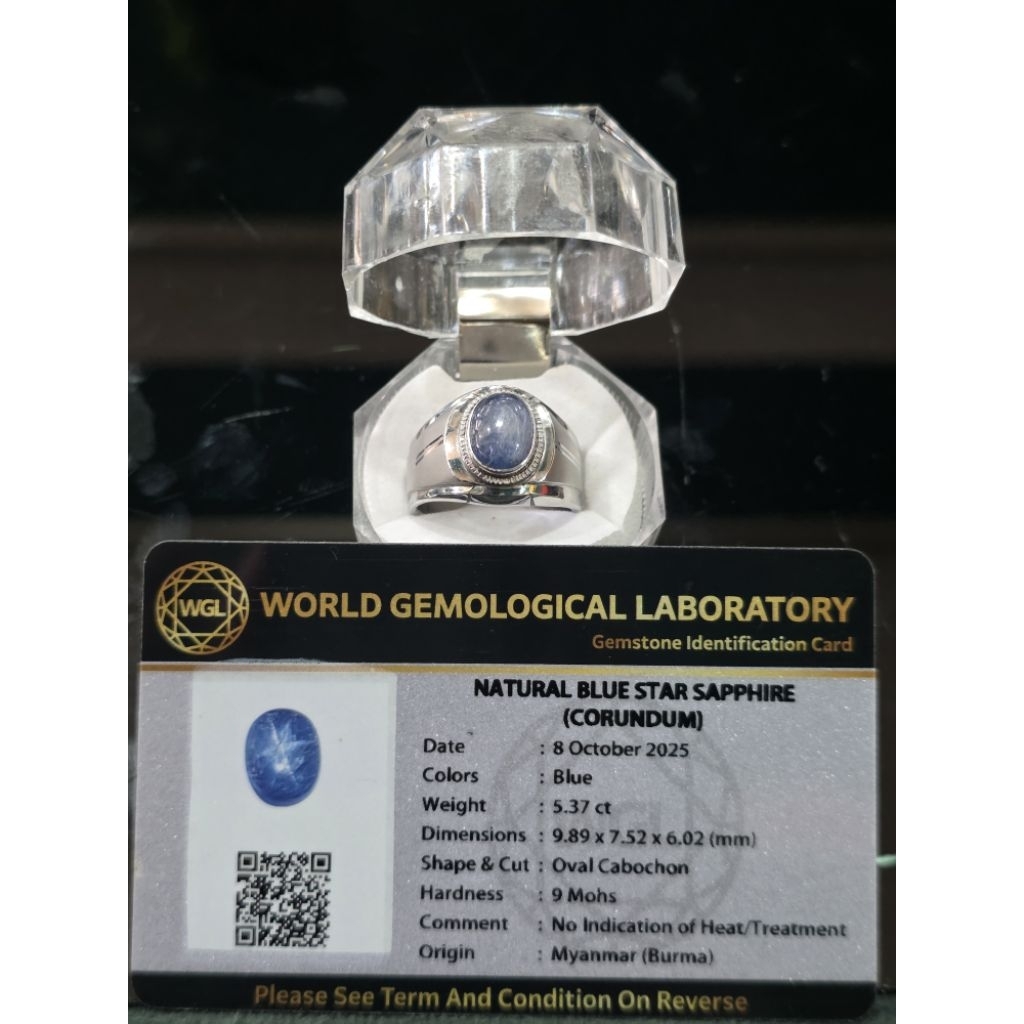 natural blue star saphire
