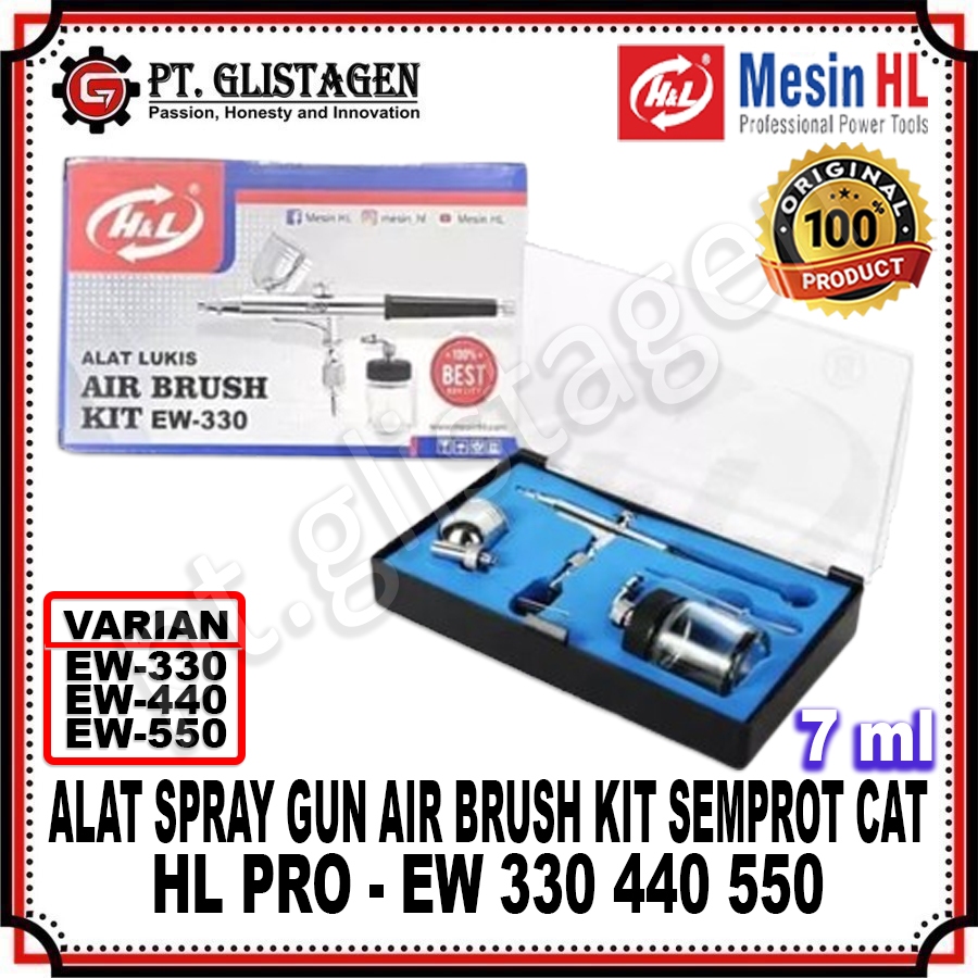 HL EW 330 440 550 Air Brush Kit Spray Gun Kit Alat Lukis Kit Pen Air Brush Kit Semprotan Spray Gun A