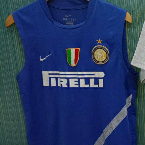 [ori/go] Jersey Tanpa Lengan Inter Milan Vintage N1ke Dri-Fit Size M