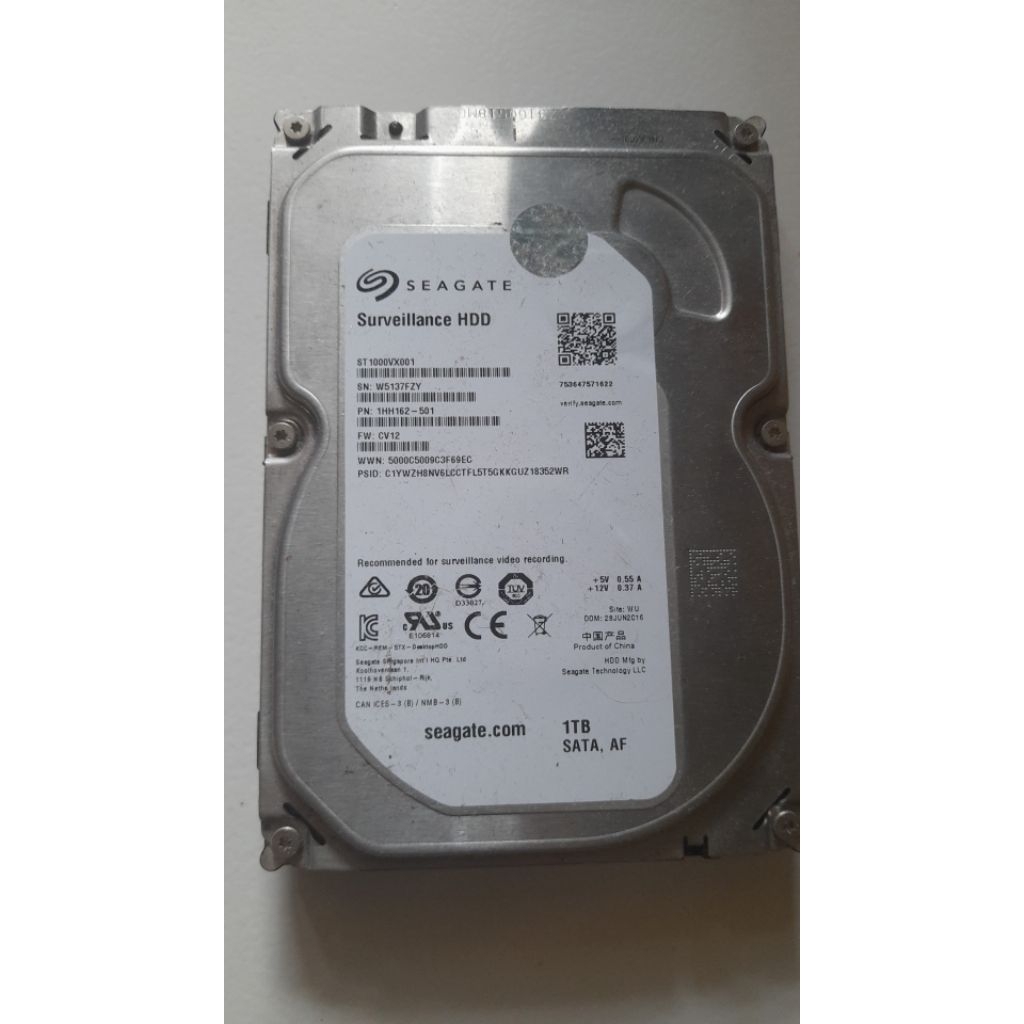 hdd bekas dvr 1tb error
