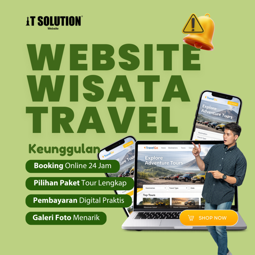 Paket Website Wisata Travel – Website Tour & Travel Profesional Siap Pakai