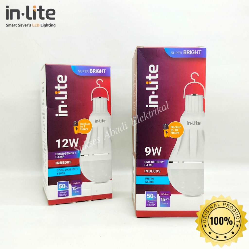 INLITE - Lampu Emergency Ledbulb Darurat Emergency Lamp In-lite