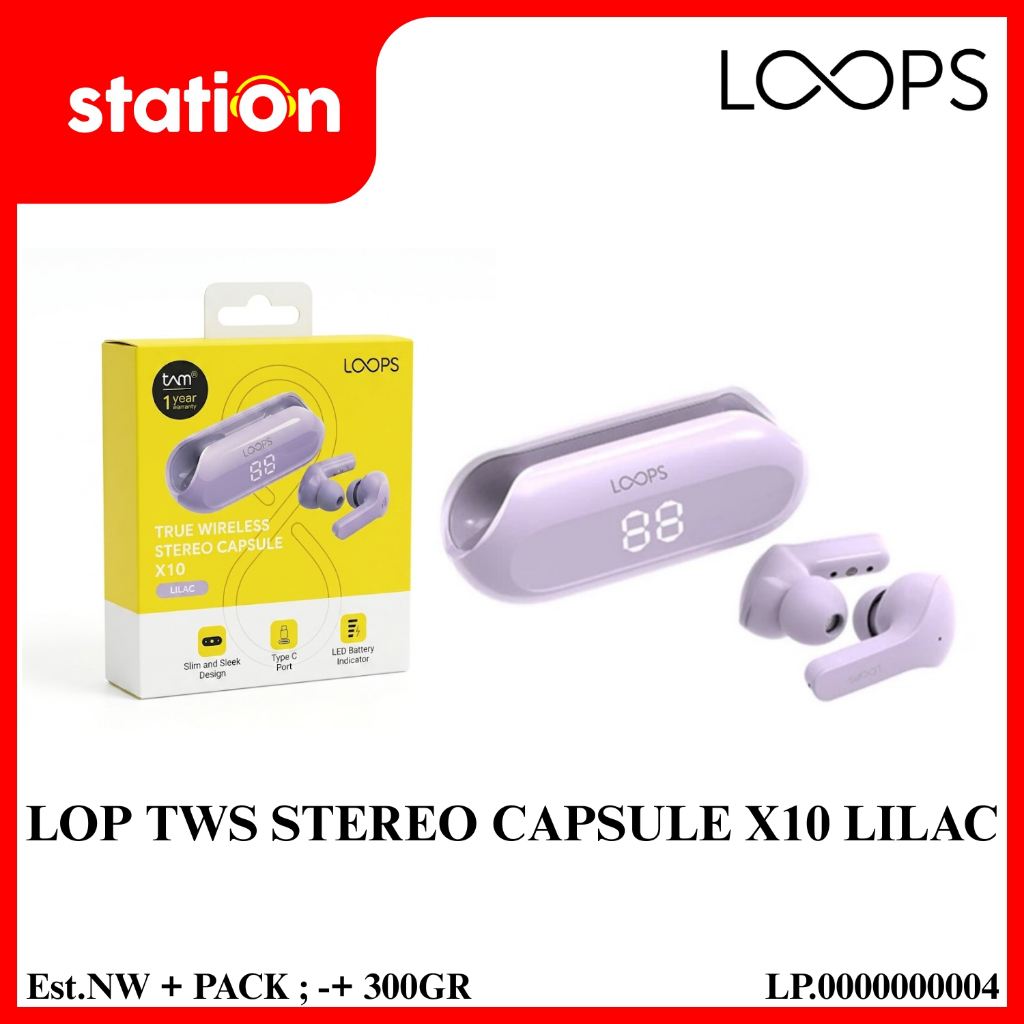 LOP TWS STEREO CAPSULE X10 LILAC