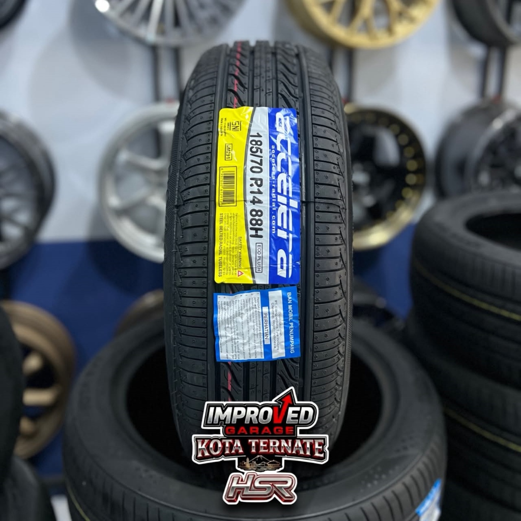 BAN MOBIL AVANZA XENIA 185 70 RING 14 ACCELERA ECO PLUSH | BAN TUBLES