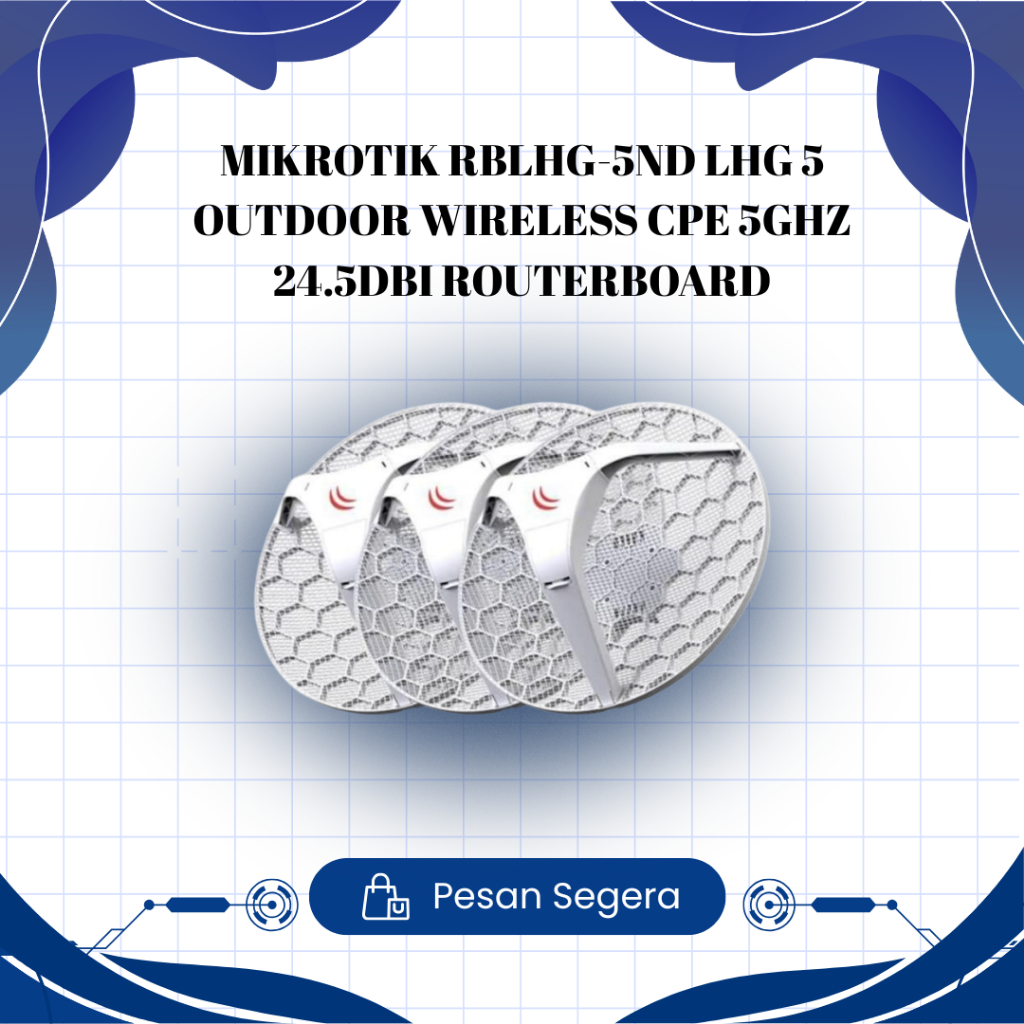 MikroTik RBLHG-5nD LHG 5 Outdoor Wireless CPE 5GHz 24.5dBi RouterBoard