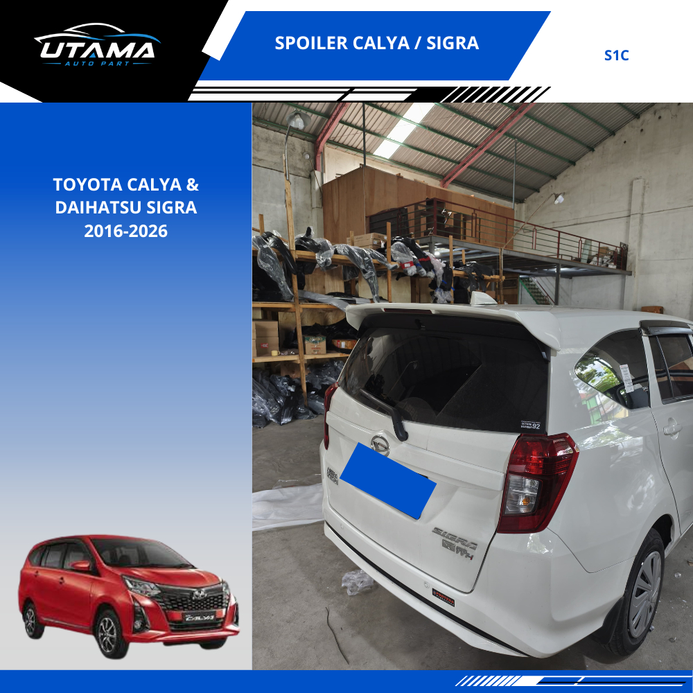 Spoiler Calya Sigra / Spoiler Belakang Mobil Calya - Sayap Belakang Sigra Bahan ABS Berkualitas