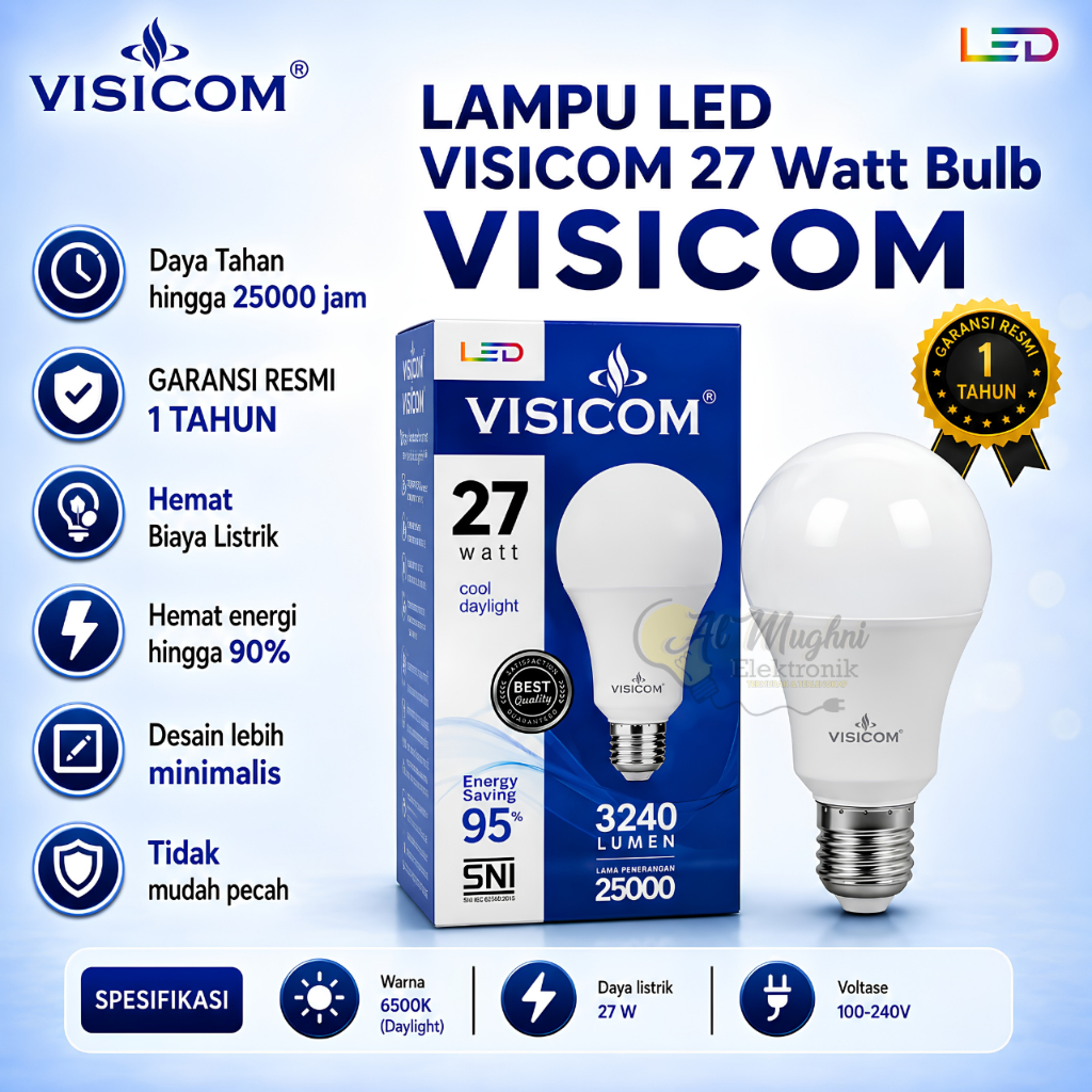 LAMPU LED VISICOM 27 WATT/led visicom 27 watt BERGARANSI 1 TAHUN