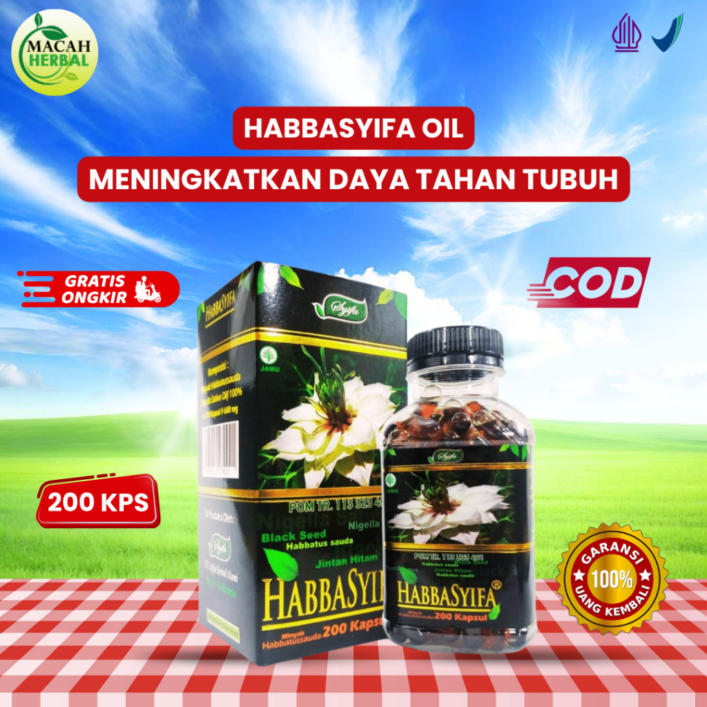 HABBASYIFA OIL 90KAPSUL/HABBASYIFA OIL/JINTEN HITAM/MINYAK HABBATUSSAUDA