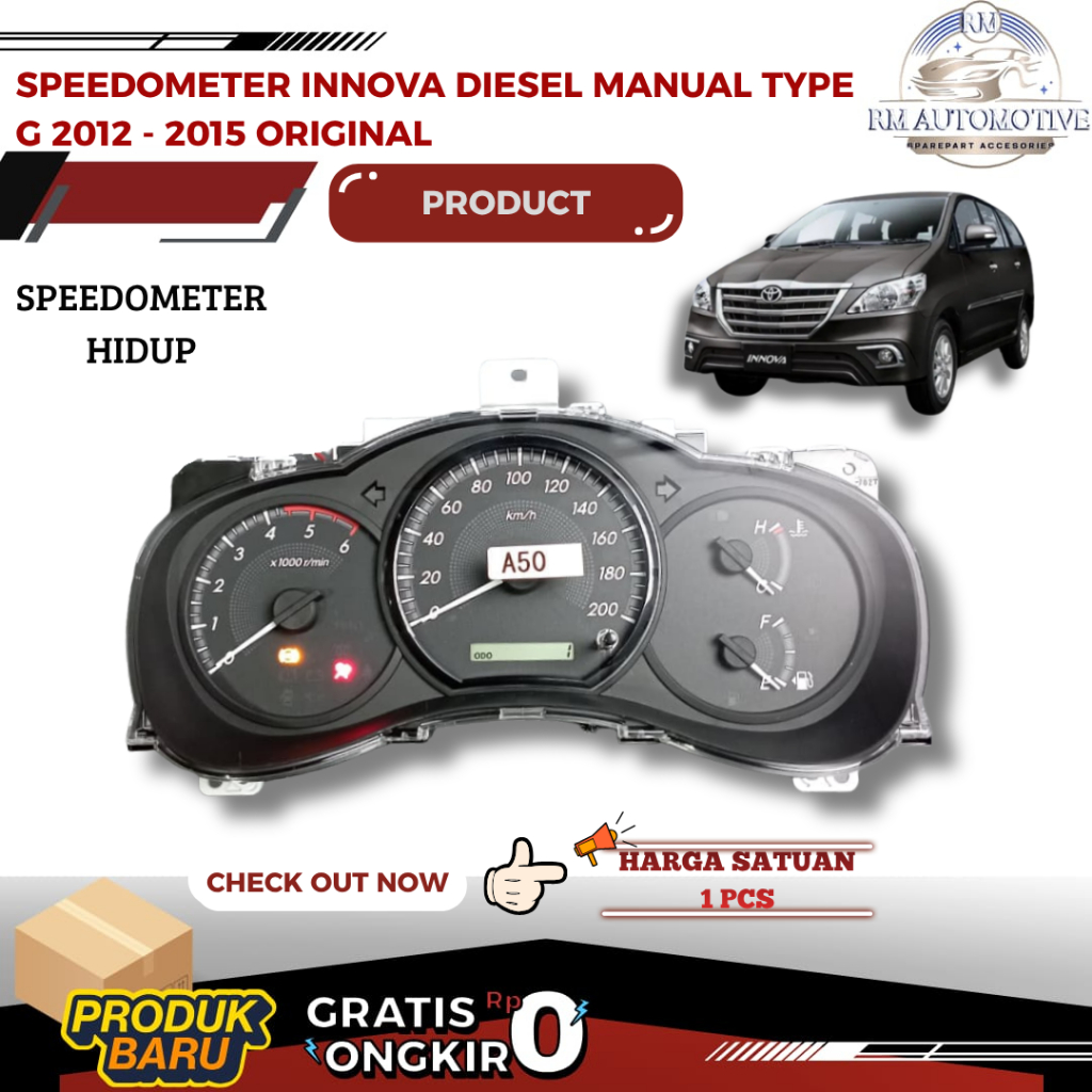 Speedometer Innova Diesel Manual Type G 2012 - 2015 Original