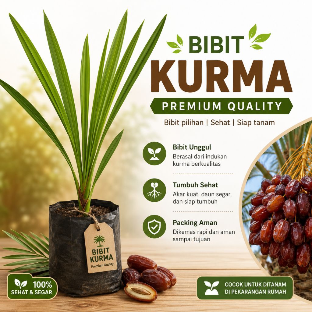 Bibit Kurma KL 1, Kurma KL1, Bibit Pohon Kurma, Bibit Kurma Unggul, Bibit Kurma Siap Tanam, Bibit Ku