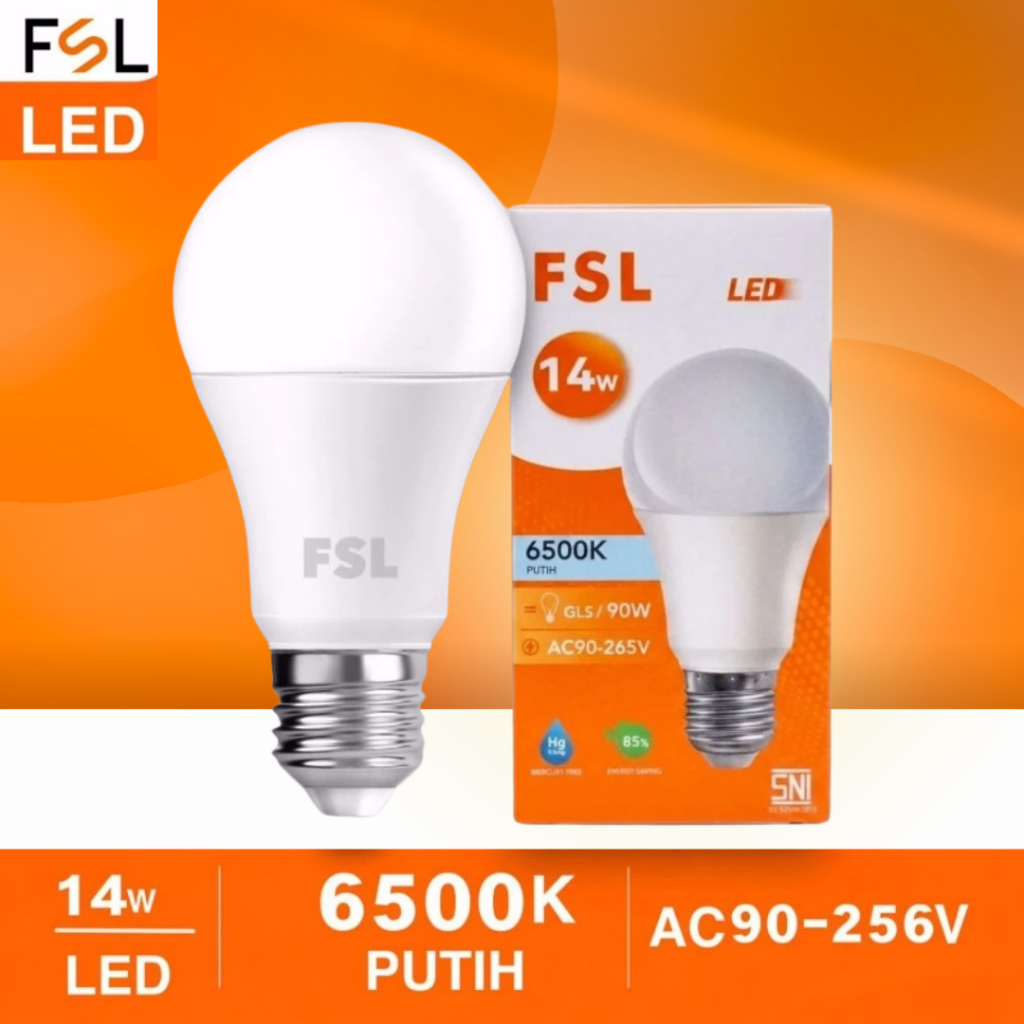 LAMPU BOHLAM LED FSL 14W - LAMPU RUMAH AWET & TERANG