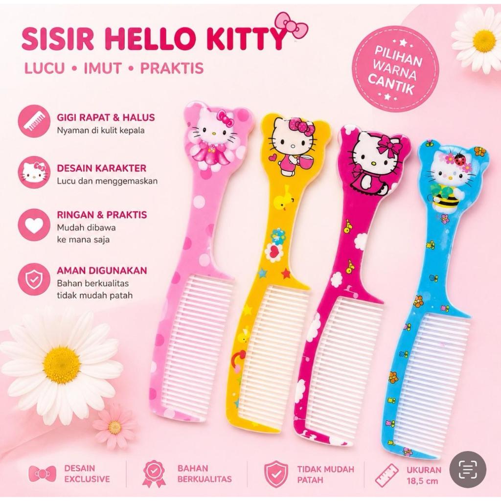 Sisir Karakter Hello Kitty / Sisir Rambut Anak Motif Hello Kitty
